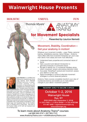 ANATOMY TRAINS® For Movement Specialists Presented by Laurice Nemetz
