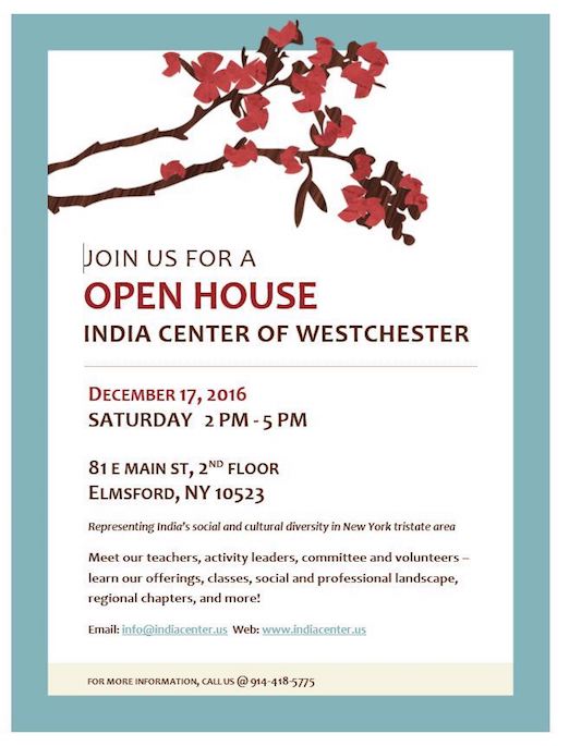 Open House for Classes and Activities of India Center of Westchester