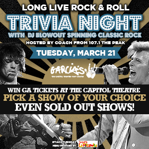 Long Live Rock & Roll Trivia Night w/ DJ Blowout Spinning a Classic Rock Inspired DJ Set and Trivia Hosted By Coach from 107.1 The Peak