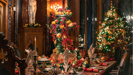 Classic Mansion Tours with Holiday Decor