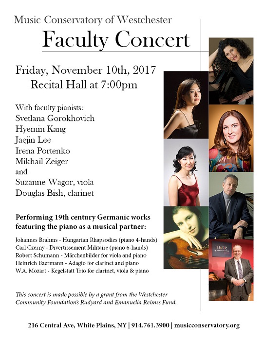 Fall Faculty Recital at Music Conservatory of Westchester