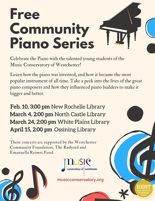 Free Community Piano Series Presented by Music Conservatory of Westchester