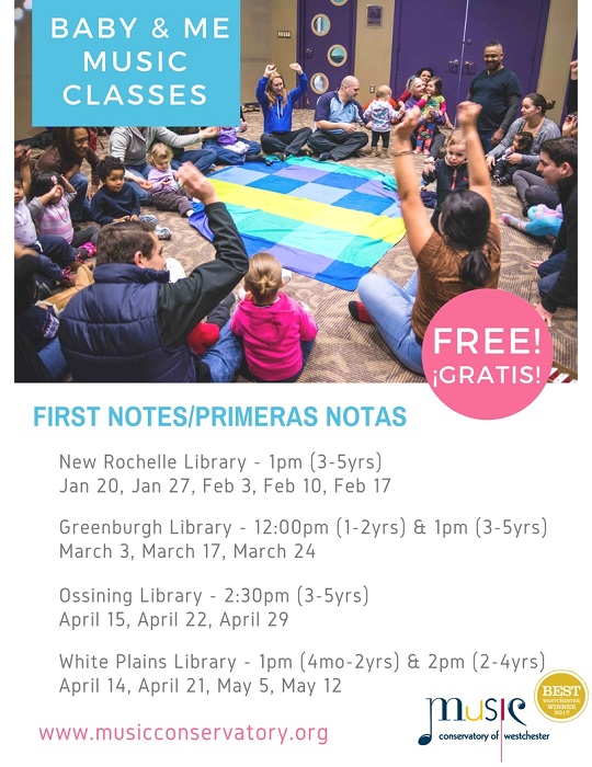 Music Conservatory of Westchester Offers Free Baby & Me Music Library Lessons