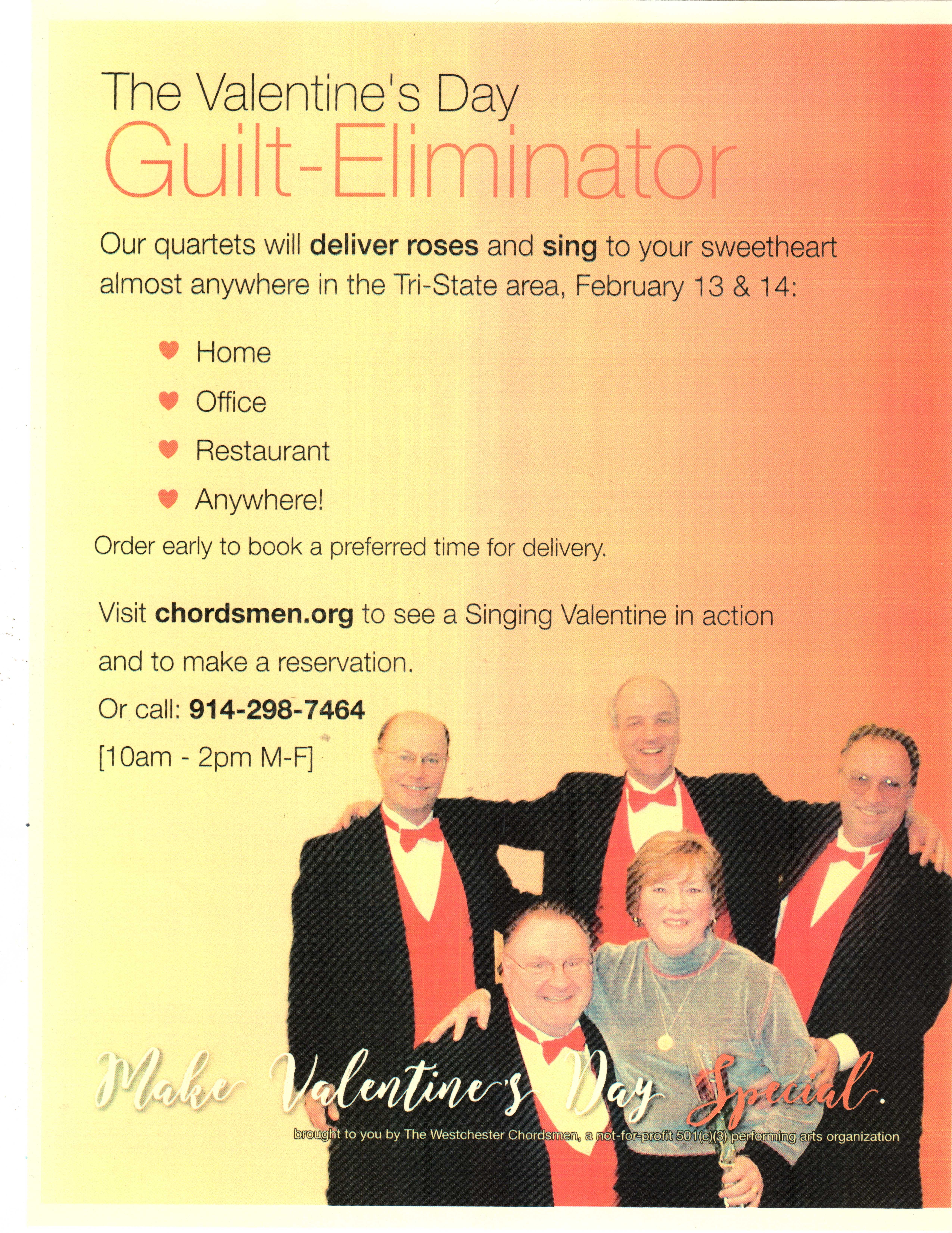 A Singing Valentine-- a gift like no other!!
