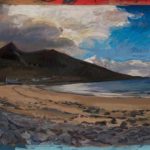 "Horizon Lines" a series of (mostly) long landscape paintings by Elizabeth de Bethune