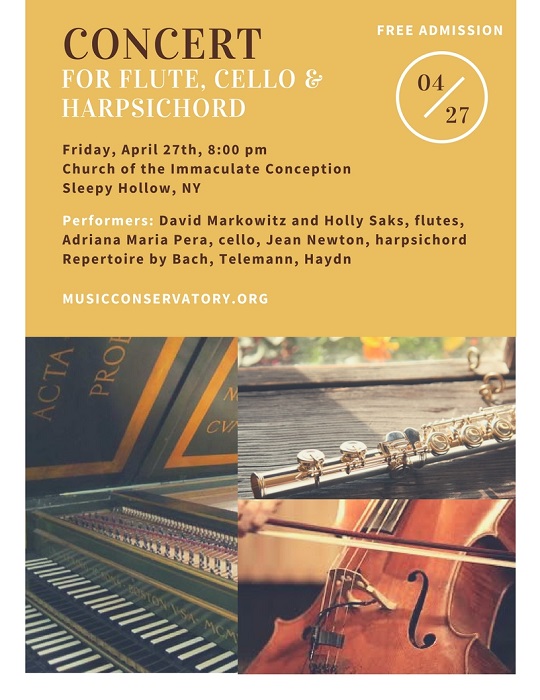 An Evening Concert for Flute, Cello, and Harpsichord