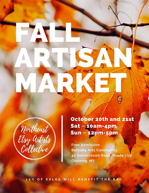 Fall Artisan Market: Northeast Etsy Artist Collective