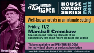 Marshall Crenshaw at Lagond \"House Concert\" Series