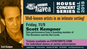 Guitarist Scott Kempner Live! - Lagond "House Concert" Series continues