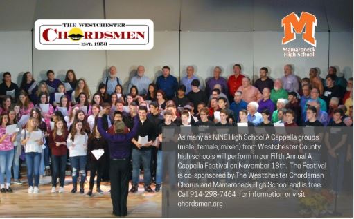 Westchester Chordsmen Present: "The Fifth Annual Youth A Cappella Festival"