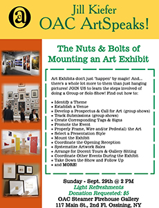 Art Speaks with Dr. Jill Kiefer: The Nuts and Bolts of Mounting an Exhibit
