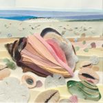 "Snippets" by Sarah Suplina - An exhibit of paper collages inspired by nature, including landscapes, birds, and beach scenes.