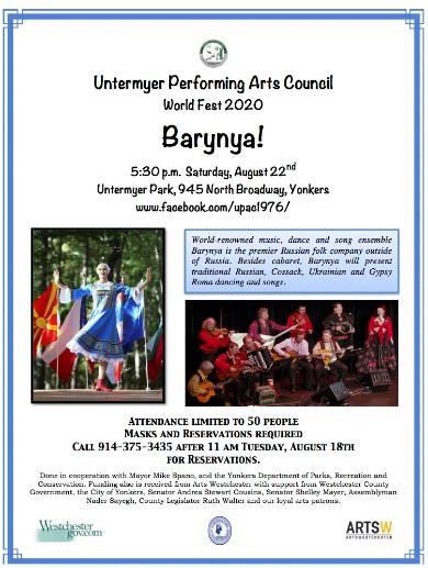Untermyer Performing Arts Council presents Barynya!