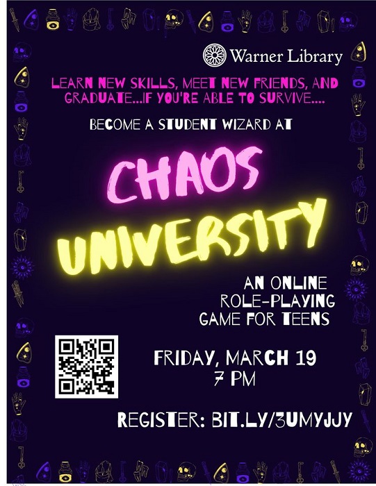 Chaos University: an online role-playing game for teens
