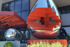 Sculpture by Georgi Minchev at 50 Main Street in White Plains (photo credit: Thompson & Bender)