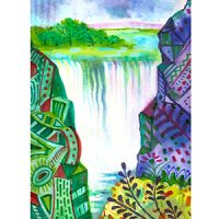 Around the Globe – Painting Victoria Falls (Zoom live art workshop series)