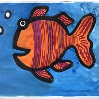 Yonkers Art Adventures. Colorful Fish. Zoom Art Workshop.