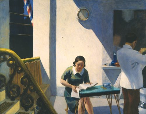 Edward Hopper, Barber Shop, on display at the Neuberger Museum of Art