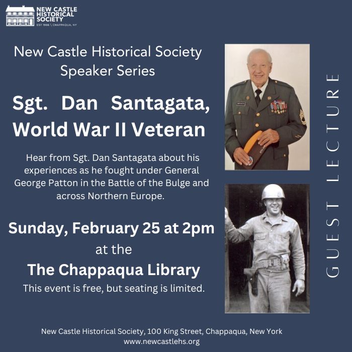 Lecture by Sgt. Dominic Santagata and his experience fighting the Battle of the Bulge under Patton