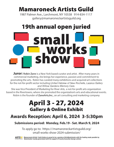 Mamaroneck Artists’ Guild 19th Annual Open Juried Small Works Show