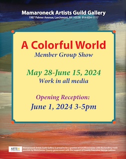 MAG Member Group Show | Colorful World | Dates: May 28 - June 15 | Reception: Sat, June 1, 3-5pm