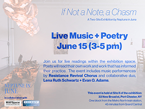 Music + Poetry Event within the Exhibition, \"If Not a Note, a Chasm\"