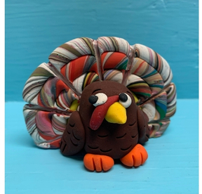 Making Polymer Clay Turkeys ( ages 5 - 8)