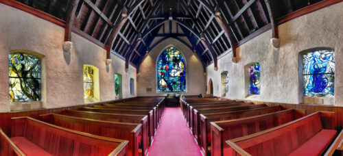 Stained glass windows by Marc Chagall at Union Church