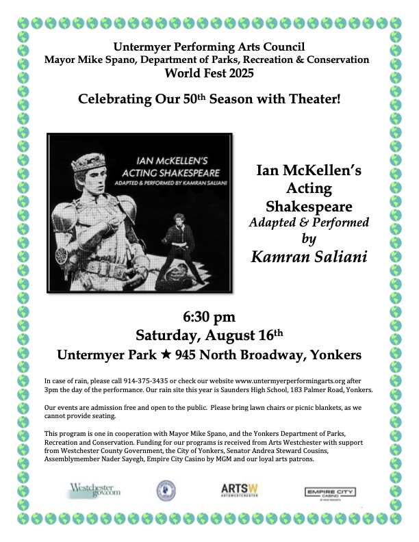Ian McKellen's "Acting Shakespeare".     Adapted and Performed by Kamran Saliani