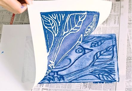 Foam Printmaking Portraits