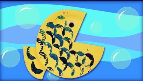 fish made from paper plate
