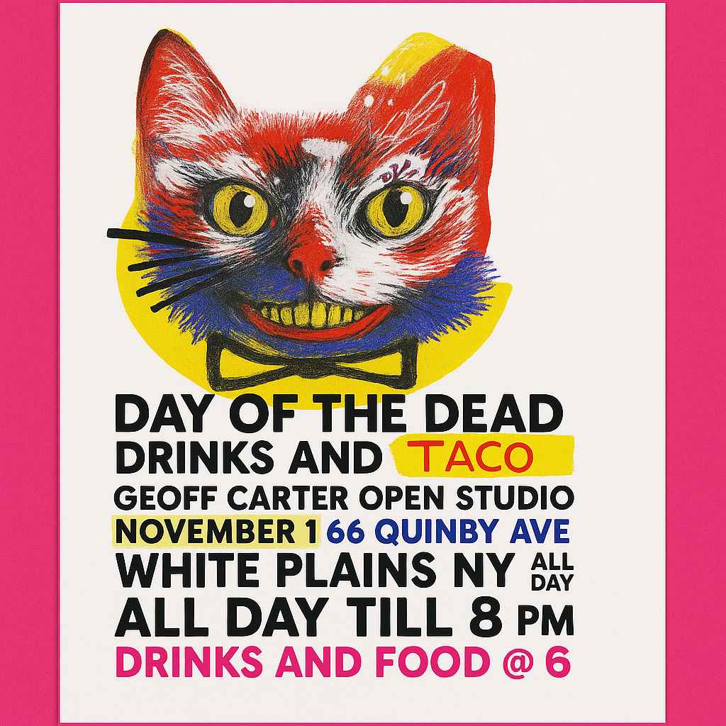 Geoff Carters open studio Day of the Dead party