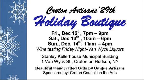 CCoA presents Croton Artisans’ 29th Holiday Boutique