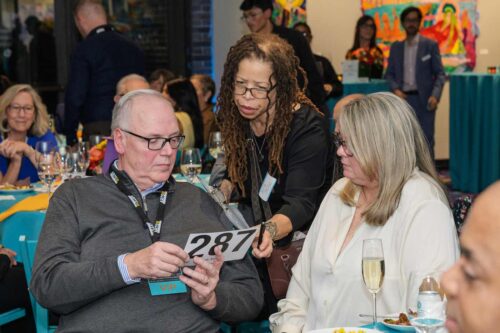 ambassador helping at ArtsW benefit

