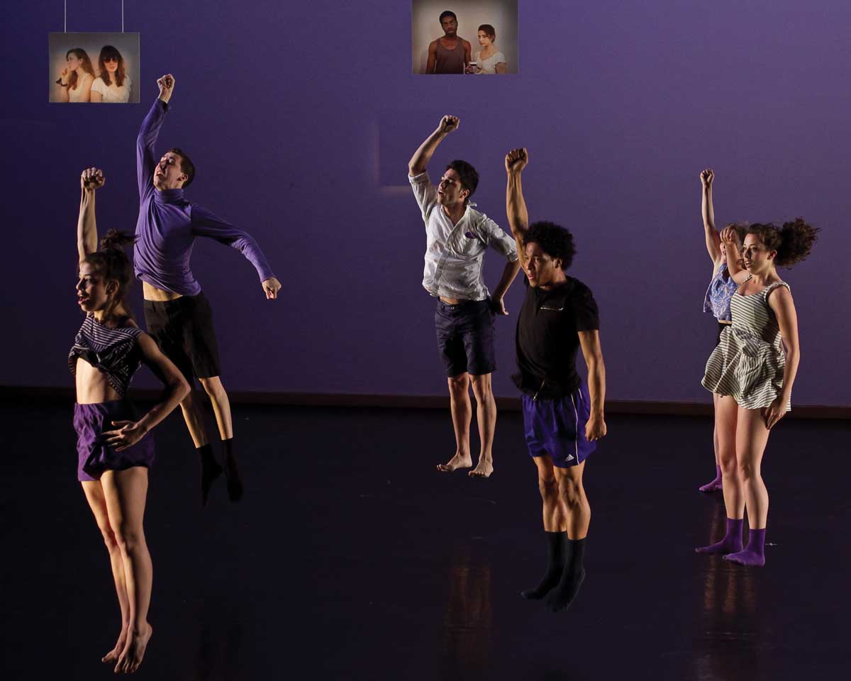 Dancers jumping