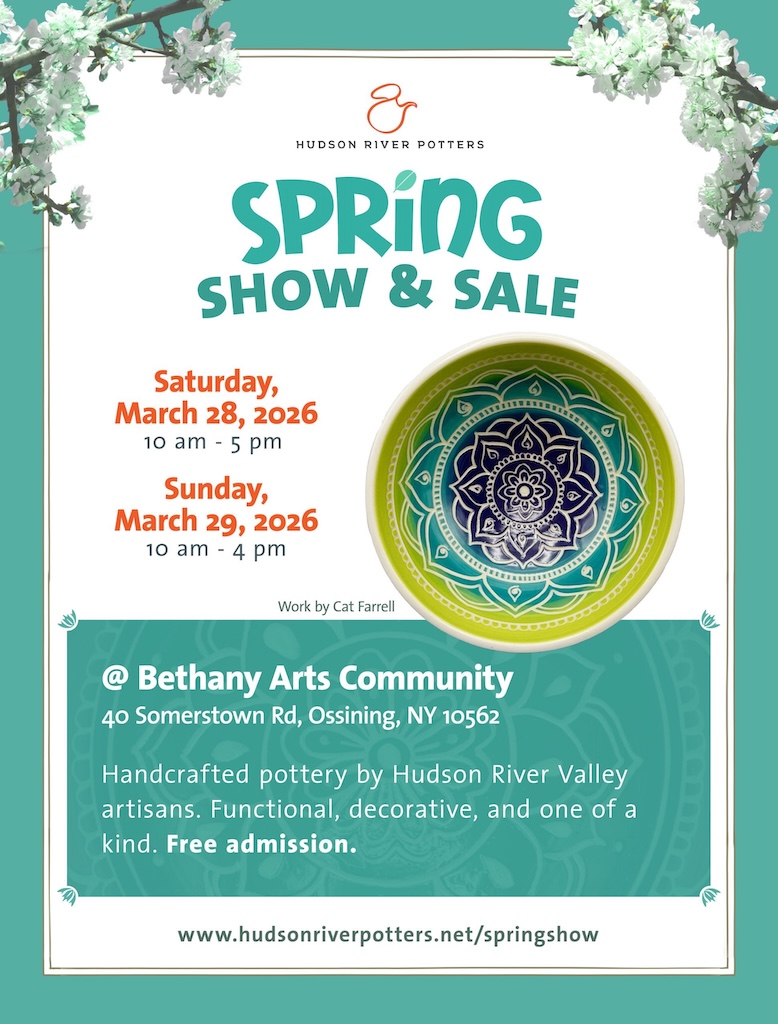 Hudson River Potters Spring Show & Sale at Bethany Arts Community