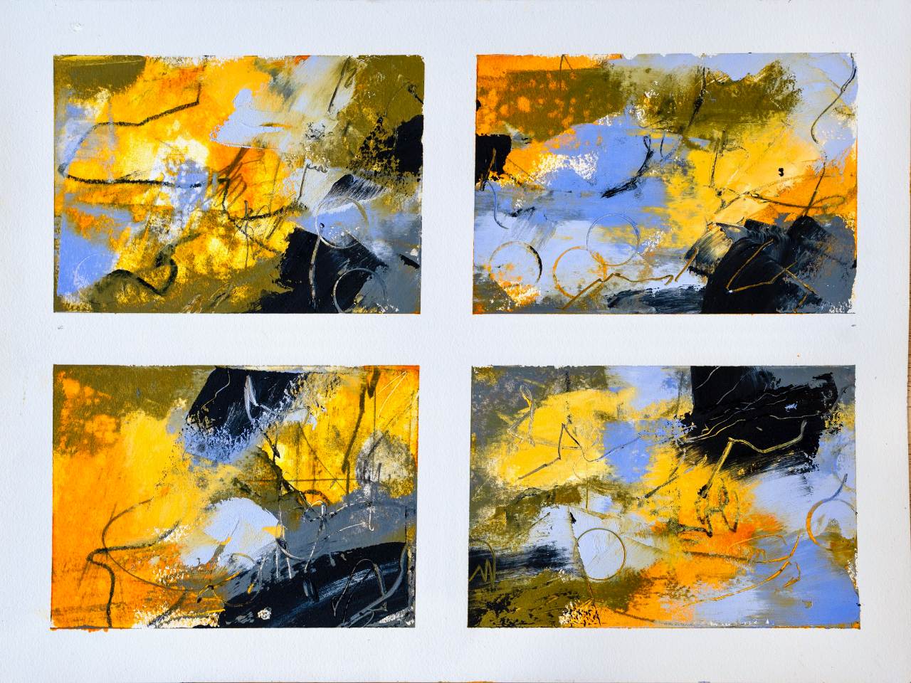 Oil & Cold Wax: Six Small Studies in One
