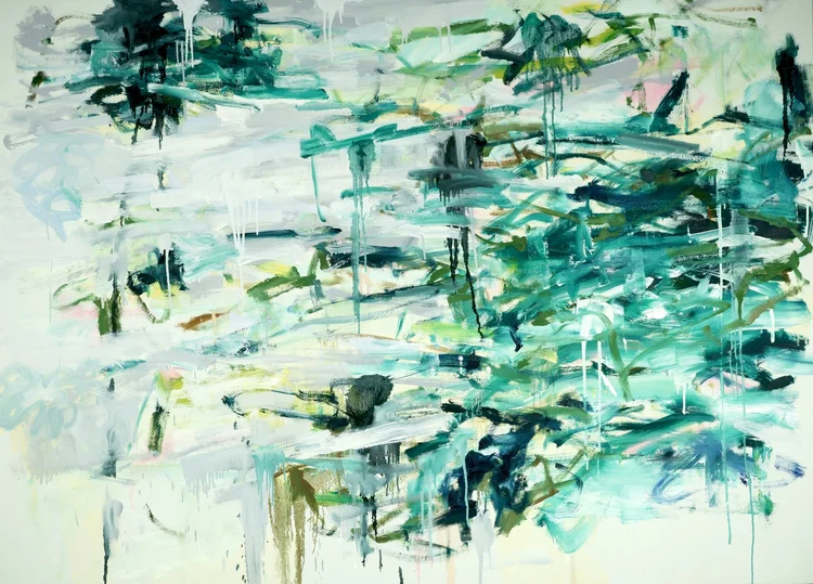 Kikuo Saito, Dime Lake, 2015, Oil on Canvas, 56 x 78 in
